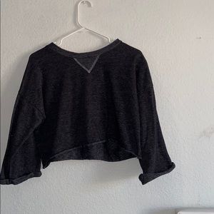 charcoal cropped sweatshirt
